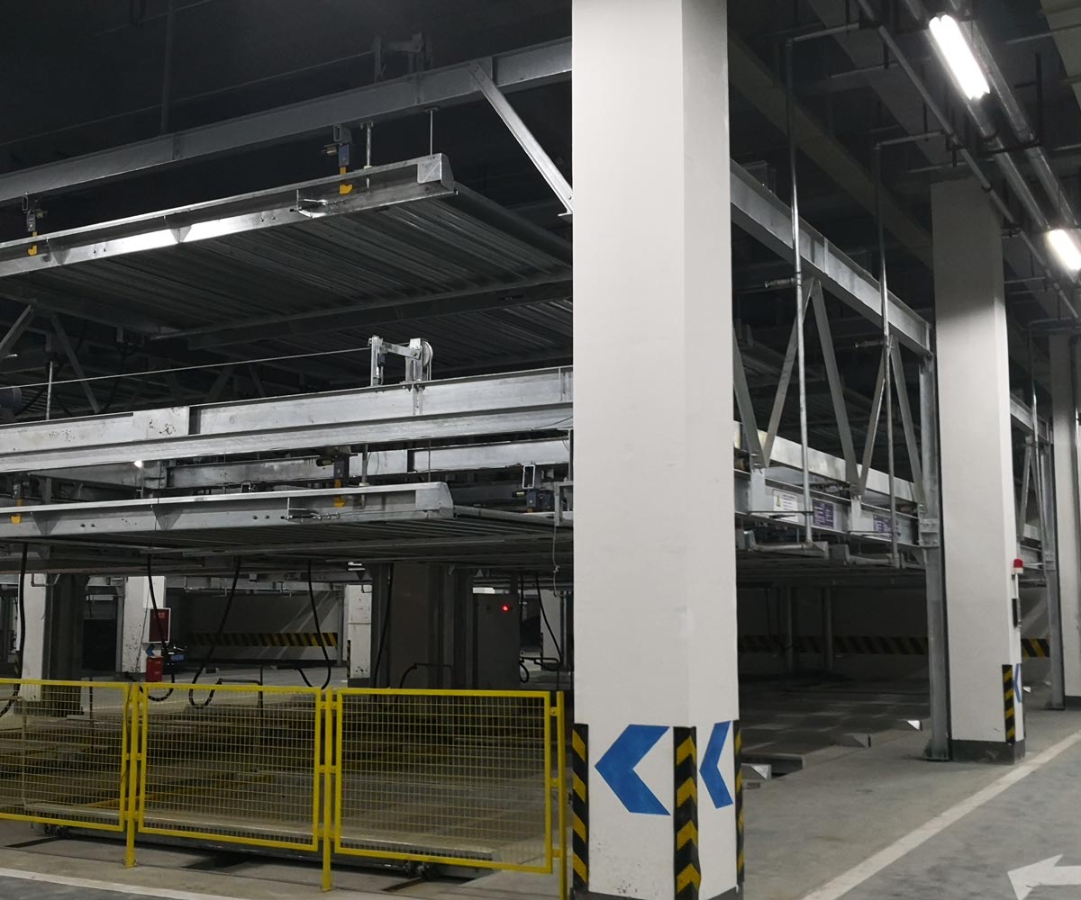 甘肅負二正二地坑式PSH4D2四層升降橫移機械式停車設備